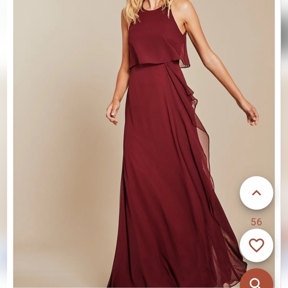 Evening Collective Champagne Bridesmaids Dress - Picture 5 of 6